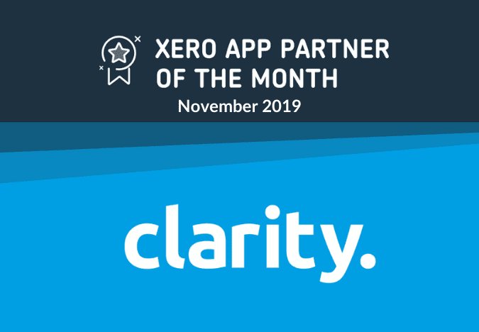 Clarity Xero Global App Partner Nov 2019